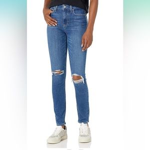 PAIGE Women's Hoxton Ankle High Rise Skinny in Radio Star Destructed
